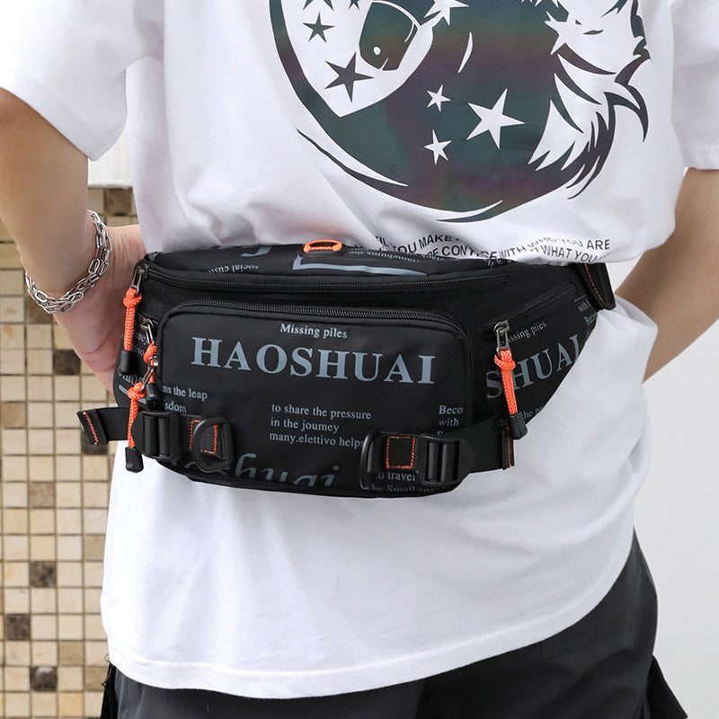 Letter Waist Bag Casual Nylon Waist Packs Unisex Belt Bag Fanny Pack
