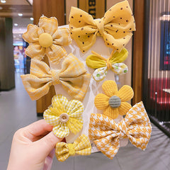 8pcs Kids Hair Clips Bow Flower Clips