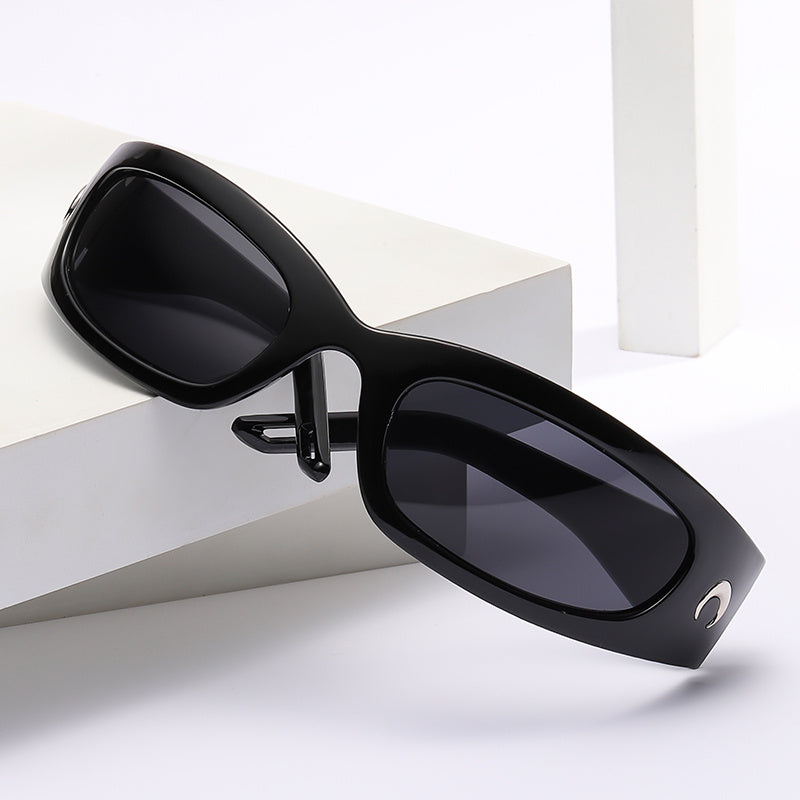 Moon Rectangle Sunglasses Futuristic Technology Style Sun Glasses