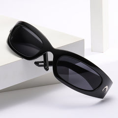Moon Rectangle Sunglasses Futuristic Technology Style Sun Glasses