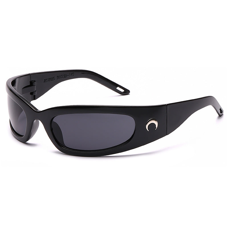Moon Rectangle Sunglasses Futuristic Technology Style Sun Glasses