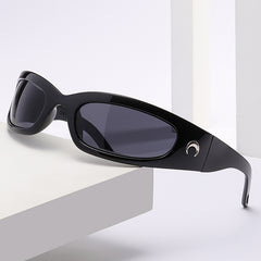 Moon Rectangle Sunglasses Futuristic Technology Style Sun Glasses