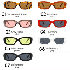 Square Sunglasses Rectangle Small Frame For Women Men Oculos Lunette De Soleil