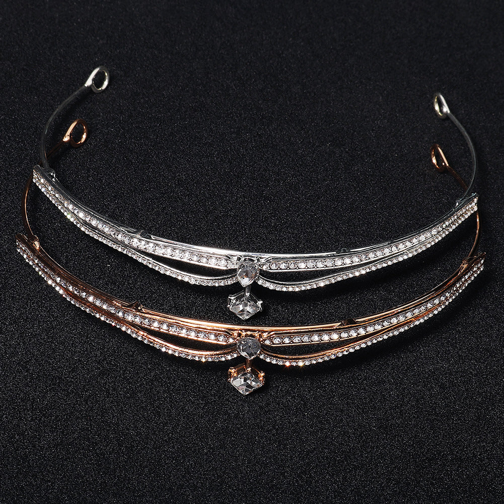Crystal Crown Wedding Tiara Rhinestone Princess Birthday Tiaras For Women
