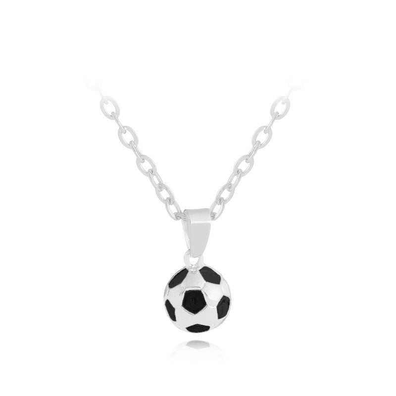 Football Link Chain Soccer Necklace Pendant