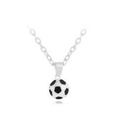 Football Link Chain Soccer Necklace Pendant