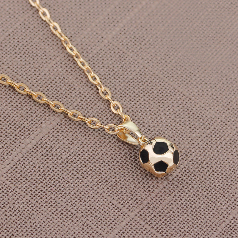 Football Link Chain Soccer Necklace Pendant