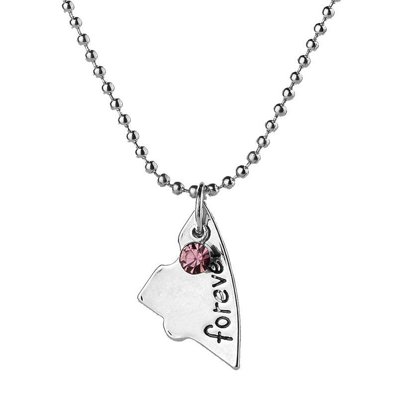4pcs Necklace Women Jewelry BFF Friendship Pendant Neck Chain Necklace