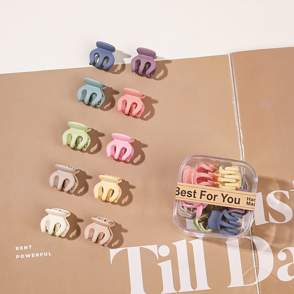 10Pcs Hair Clips Mix Octopus Clip Non-slip Girls Women Acrylic Jaw Clips