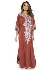 Solid Maxi Dress Split Beach Vacation Dress Women's Clothing