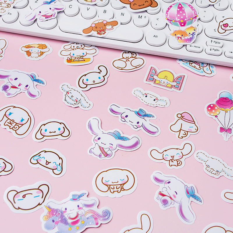 100pcs Big Ear Dog Stickers DIY Stationery Computer Student Stationery