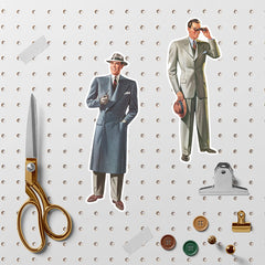 14pcs Retro Gentleman Stickers DIY Stationery Computer Student Stationery