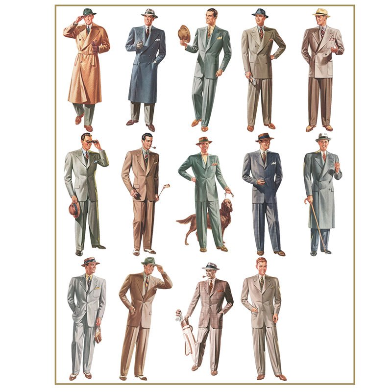 14pcs Retro Gentleman Stickers DIY Stationery Computer Student Stationery