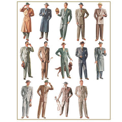 14pcs Retro Gentleman Stickers DIY Stationery Computer Student Stationery