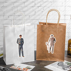 14pcs Retro Gentleman Stickers DIY Stationery Computer Student Stationery
