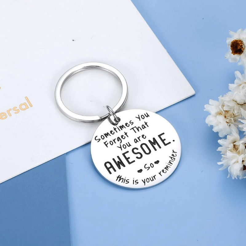 Mens Funny Inspirational Keychain BFF Graduation Gift
