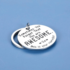 Mens Funny Inspirational Keychain BFF Graduation Gift