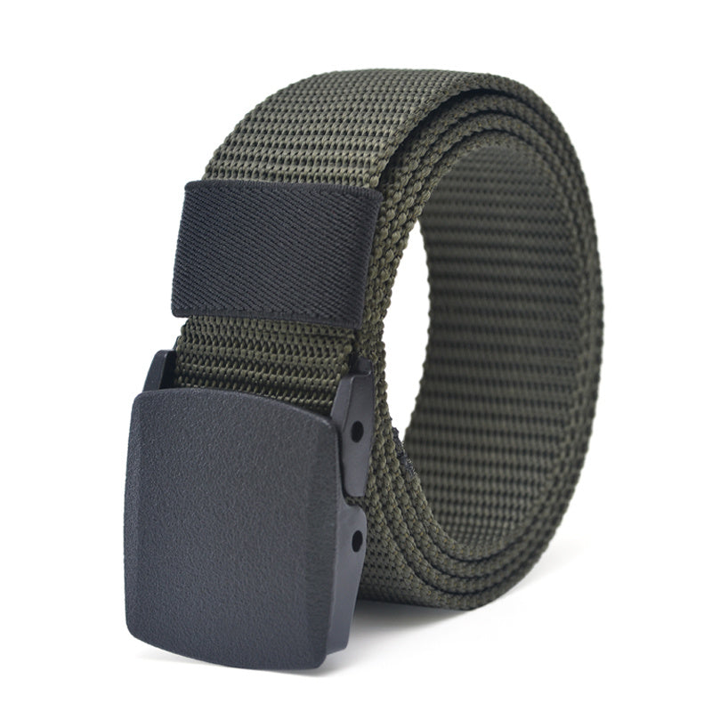 Men's Nylon Canvas Belt 1.5inch Plastic Buckle Military Tactical Belt