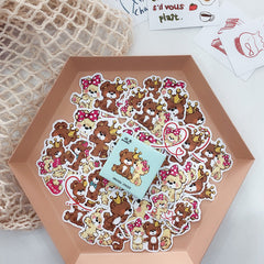 44pcs Crown Bear Stickers DIY Stationery Set for Kids