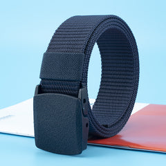 Men's Nylon Canvas Belt Plastic Buckle Metal Military Tactical Waist Belt