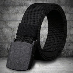 Men's Nylon Canvas Belt Plastic Buckle Metal Military Tactical Waist Belt