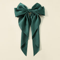 Large Silky Hair Bows For Women Girls Ribbon Barrettes Big Hair Bow