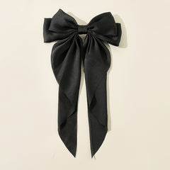 Large Silky Hair Bows For Women Girls Ribbon Barrettes Big Hair Bow
