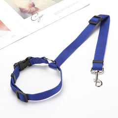 2 In 1 Pet Car Seat Belt Nylon Lead Leash Backseat Safety Belt Adjustable