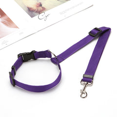 2 In 1 Pet Car Seat Belt Nylon Lead Leash Backseat Safety Belt Adjustable