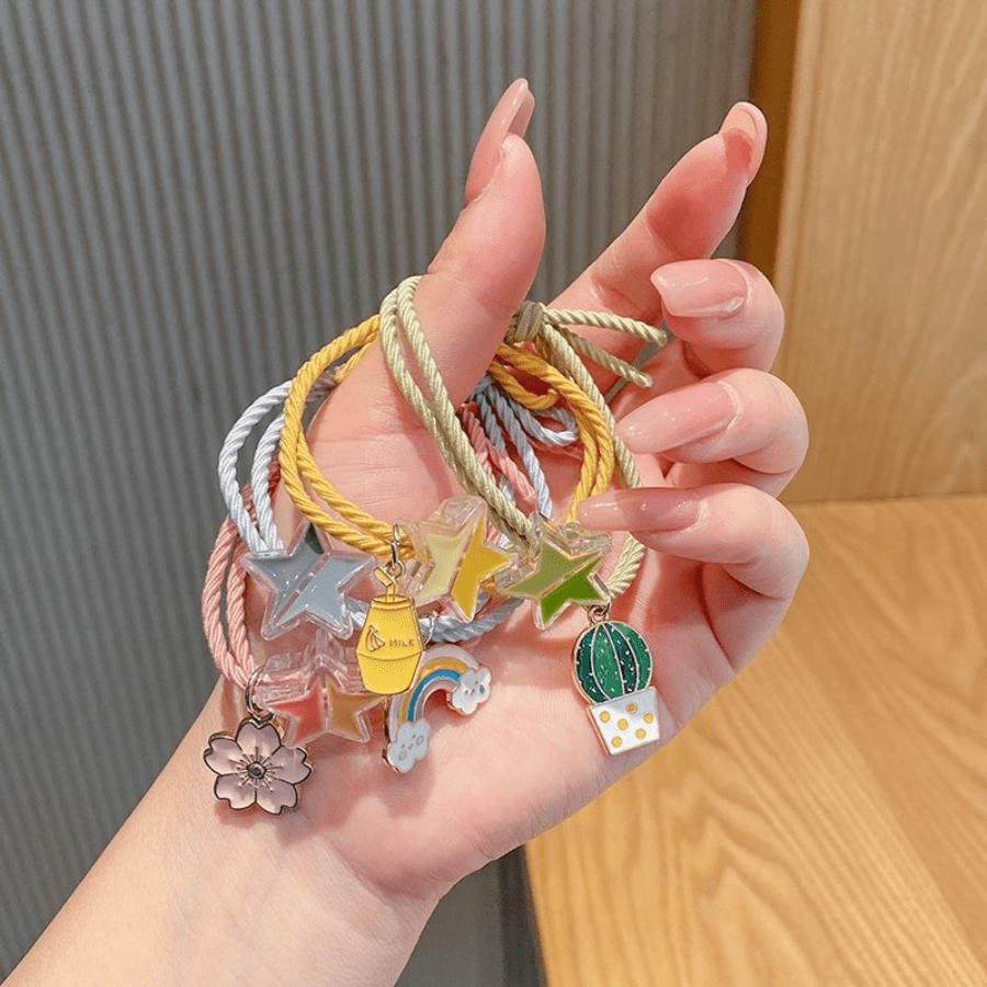 Colorful Star Hair Ring Girls Hair Accessories