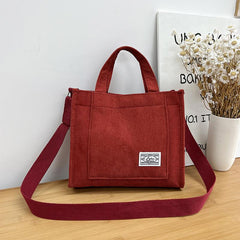 Corduroy Crossbody Bag Women's HandBag Casual Shoulder Bag