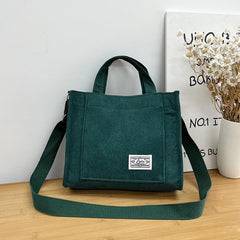 Corduroy Crossbody Bag Women's HandBag Casual Shoulder Bag