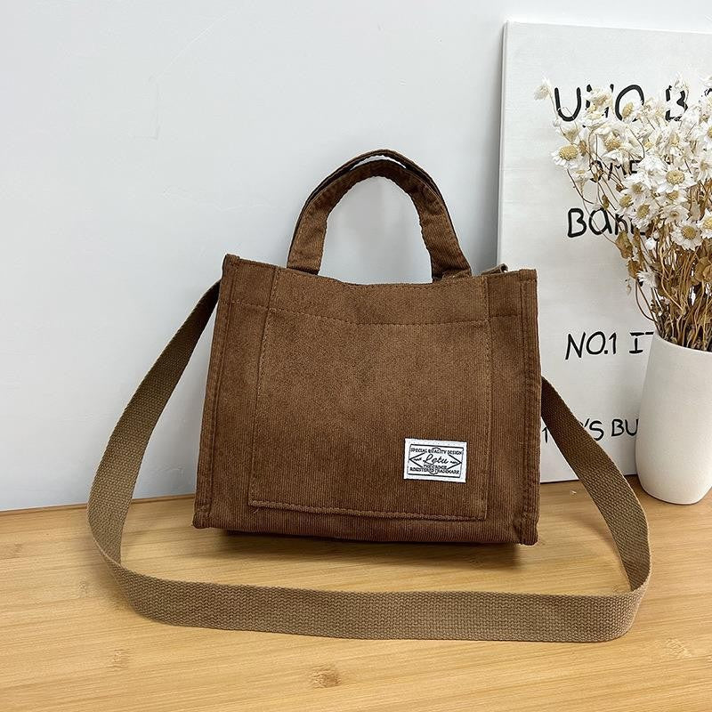 Corduroy Crossbody Bag Women's HandBag Casual Shoulder Bag