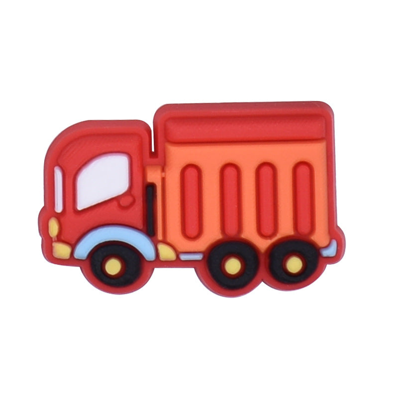 18pcs Truck Pattern Shoe Charms PVC Shoe Decoration Accessories For Clog