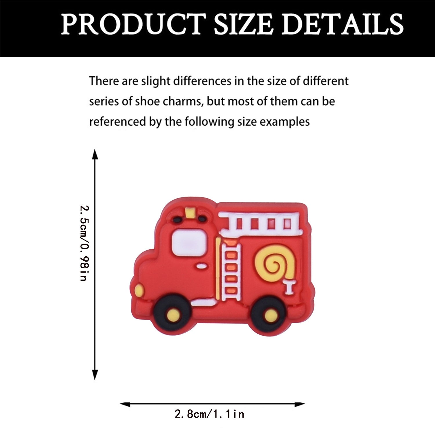 18pcs Truck Pattern Shoe Charms PVC Shoe Decoration Accessories For Clog