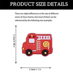 18pcs Truck Pattern Shoe Charms PVC Shoe Decoration Accessories For Clog