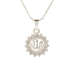 Vintage Zircon Sun Pendant Necklace for Men