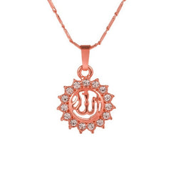 Vintage Zircon Sun Pendant Necklace for Men