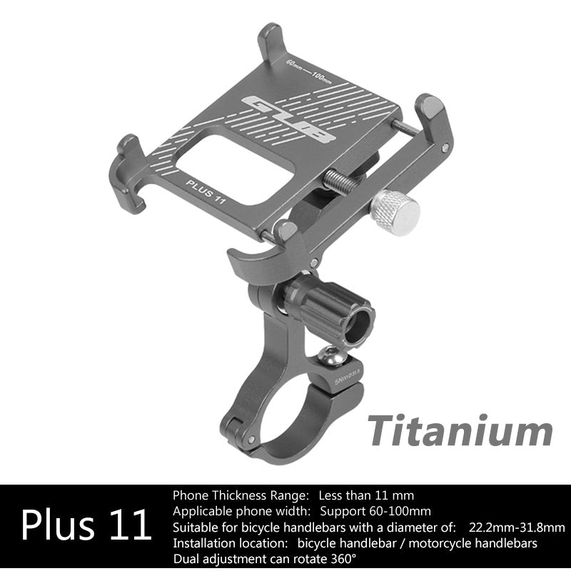 360 Rotatable Aluminum Motorcycle Phone Holder for Cycling