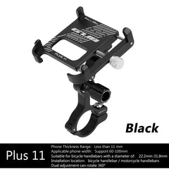 360 Rotatable Aluminum Motorcycle Phone Holder for Cycling