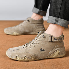 Men's Non Slip Breathable Casual Sneakers Hook And Loop Fastener Boots
