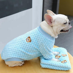 Bear Pattern Fleece Pet Sweater for Small and Medium Dogs Cozy Hoodie