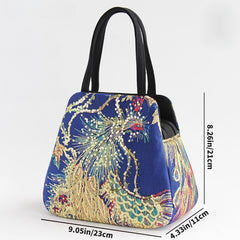 Sequin Embroidery Handbag Canvas Tote Bag