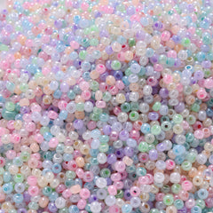 1000pcs 2mm Colorful Milk Bubble Seed Beads Glass Spacer Beads