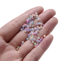1000pcs 2mm Colorful Milk Bubble Seed Beads Glass Spacer Beads