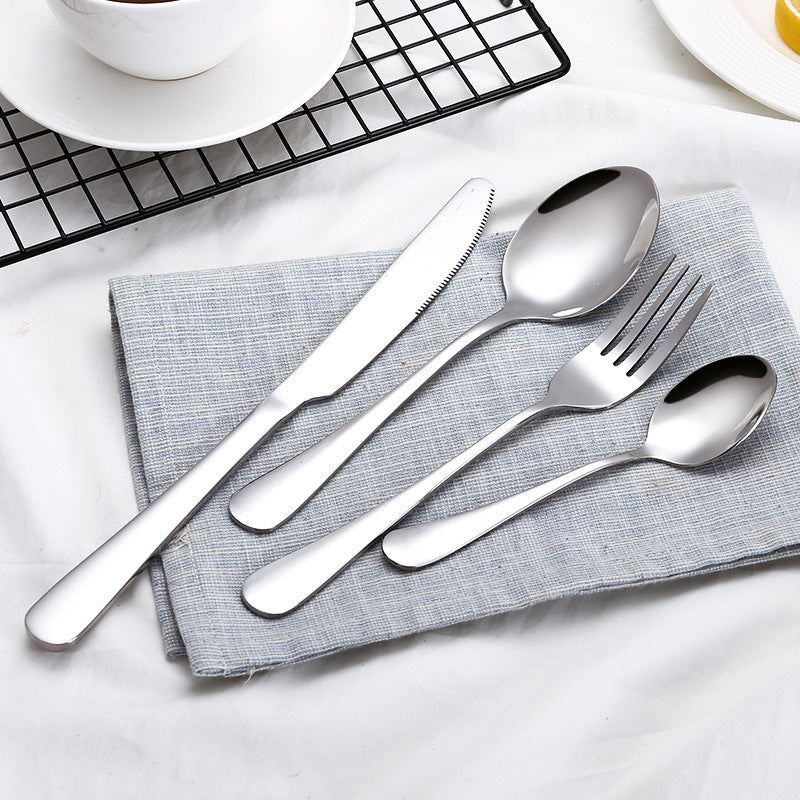 4pcs Stainless Steel Hotel Cutlery Set Dinnerware Set