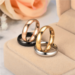 Stainless Steel High Polish Wedding Band Ring