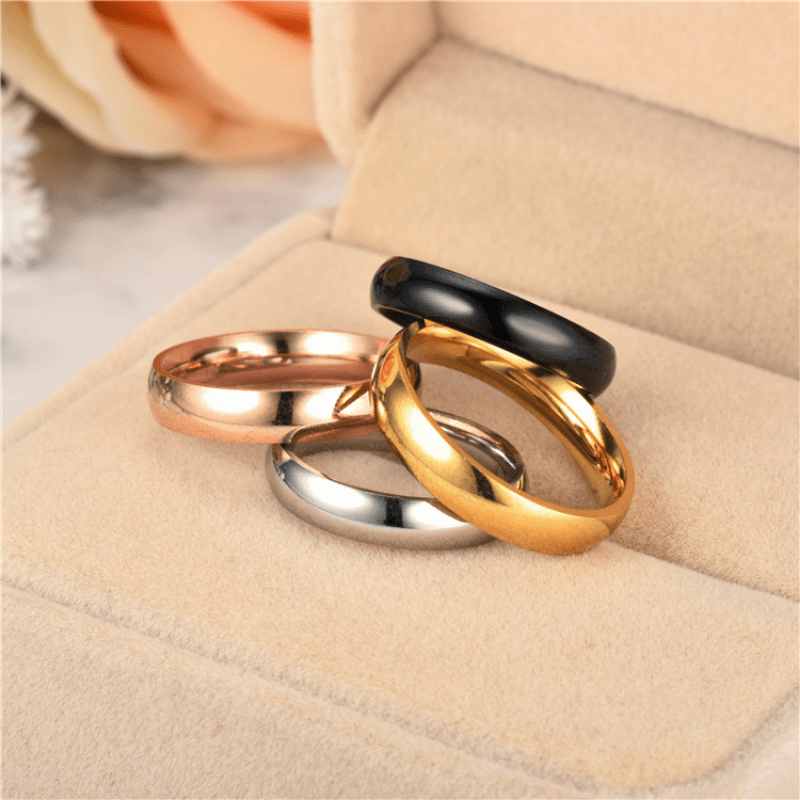 Stainless Steel High Polish Wedding Band Ring