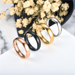 Stainless Steel High Polish Wedding Band Ring