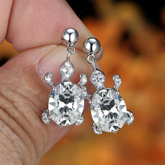 Gradient Rainbow Turtle Earrings for Women
